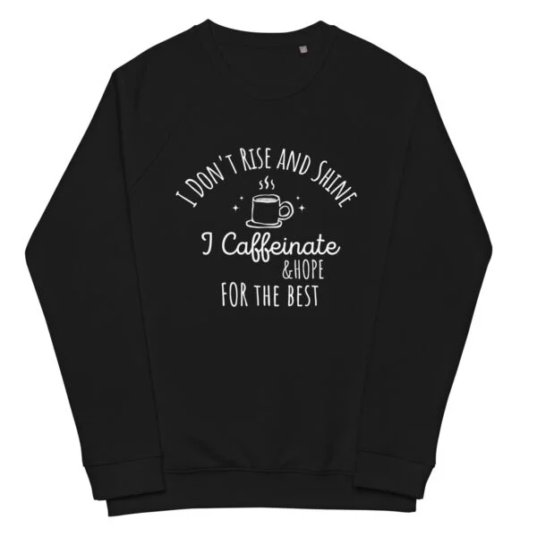 I Don't Rise and Shine I Caffeinate sweatshirt