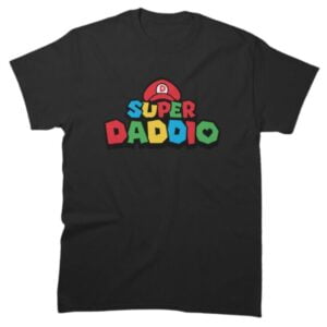 Red Super Daddio Funny Dad Fathers Day Shirt