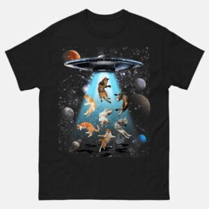 Galaxy Cat Shirt, Cat UFO Shirt
