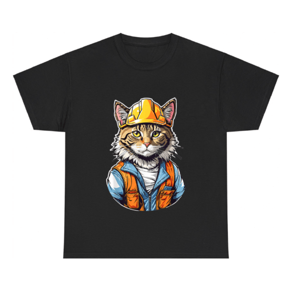 Cute Construction Worker Cat Shirt